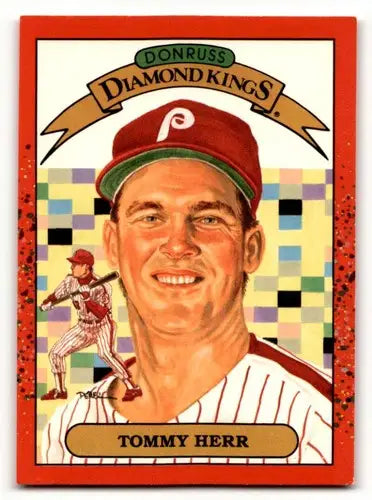 1990 Donruss #21 Tommy Herr Philadelphia Phillies Baseball Cards EX/ ID:56203 - Baseball Card Single