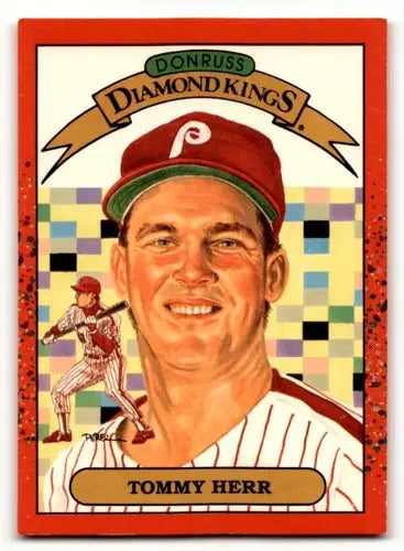 1990 Donruss #21 Tommy Herr Philadelphia Phillies Baseball Cards EX/ ID:56204 - Baseball Card Single