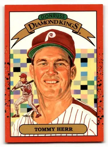 1990 Donruss #21 Tommy Herr Philadelphia Phillies Baseball Cards EX/ ID:56205 - Baseball Card Single