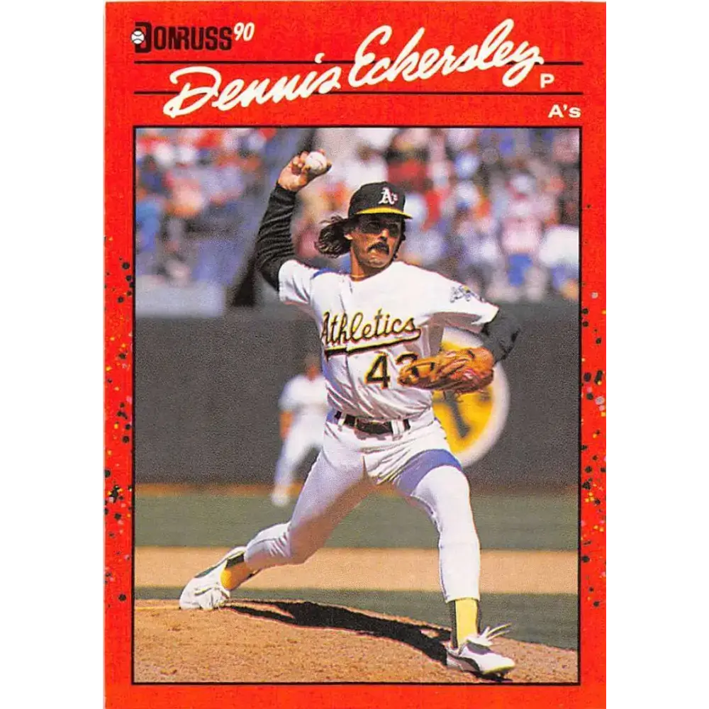 1990 Donruss #210 Dennis Eckersley VG-EX Oakland Athletics Baseball Card - Baseball Card Single