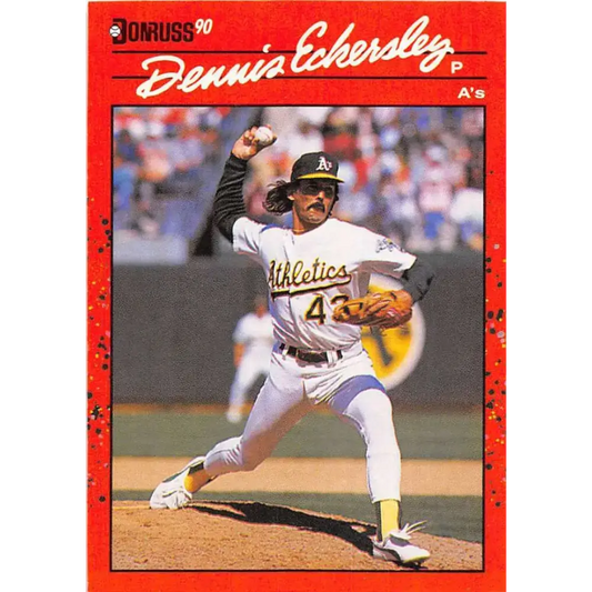 1990 Donruss #210 Dennis Eckersley VG-EX Oakland Athletics Baseball Card - Baseball Card Single
