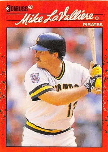 1990 Donruss #211 Mike LaValliere NM-MT Pirates - Baseball Card Single