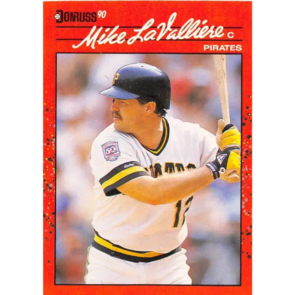 1990 Donruss #211 Mike LaValliere VG-EX Pittsburgh Pirates Baseball Card - Baseball Card Single