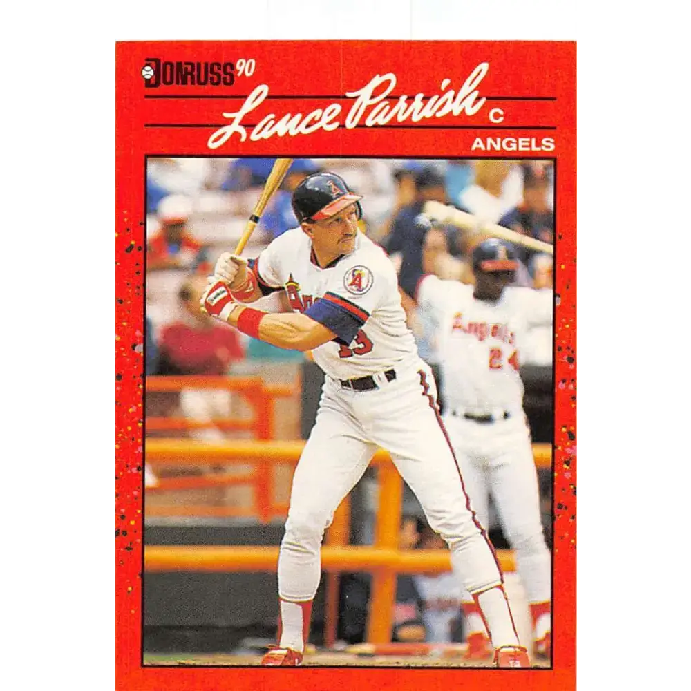 1990 Donruss #213 Lance Parrish VG-EX California Angels Baseball Card - Baseball Card Single
