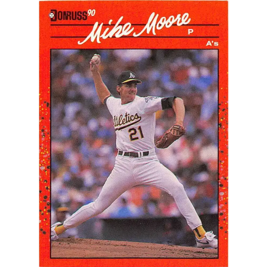 1990 Donruss #214 Mike Moore VG-EX Oakland Athletics Baseball Card - Baseball Card Single