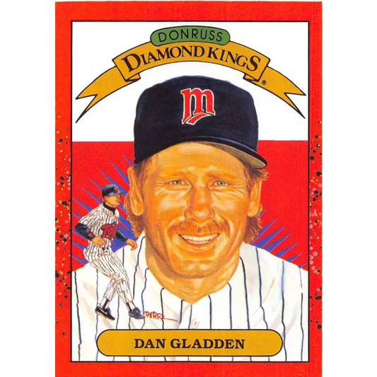1990 Donruss #22 Dan Gladden DK VG-EX Minnesota Twins Baseball Card - Baseball Card Single