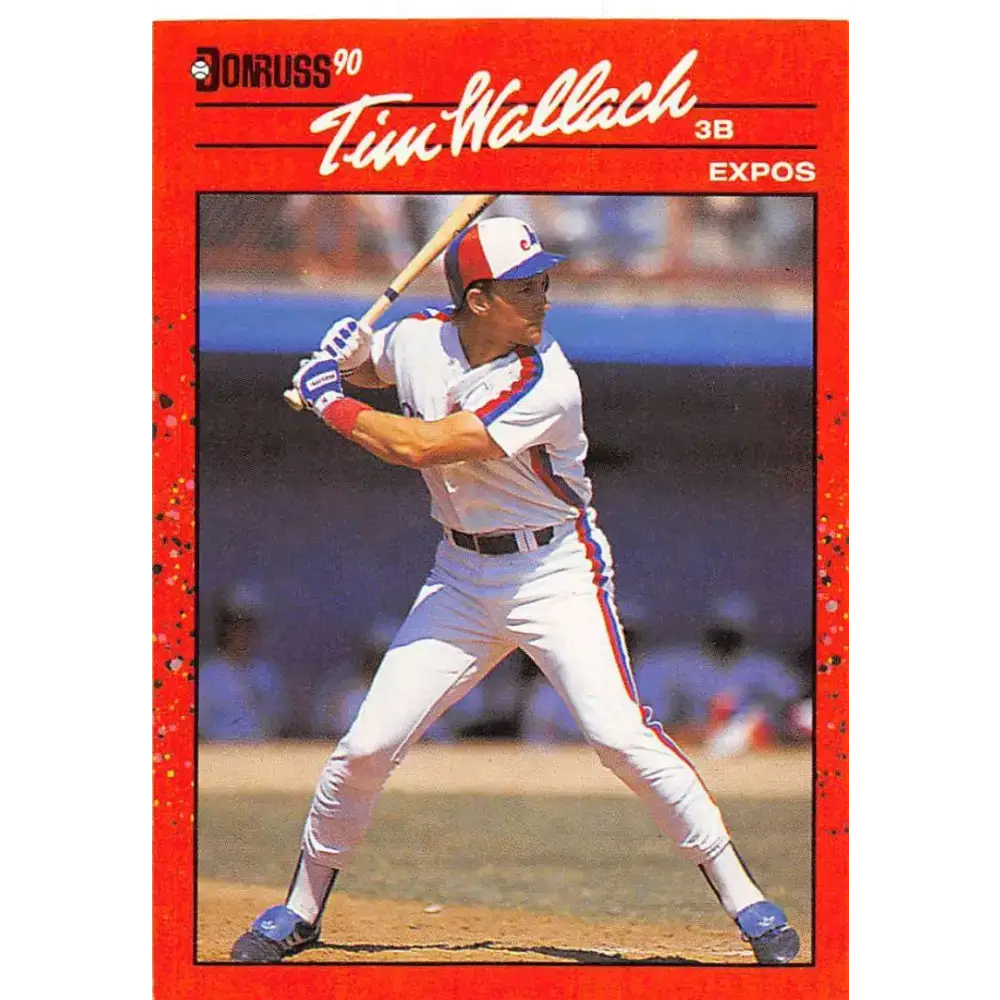 1990 Donruss #220 Tim Wallach VG-EX Montreal Expos Baseball Card - Baseball Card Single