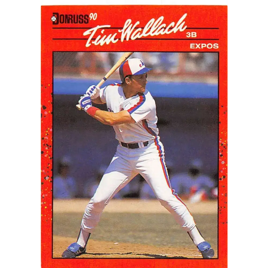 1990 Donruss #220 Tim Wallach VG-EX Montreal Expos Baseball Card - Baseball Card Single