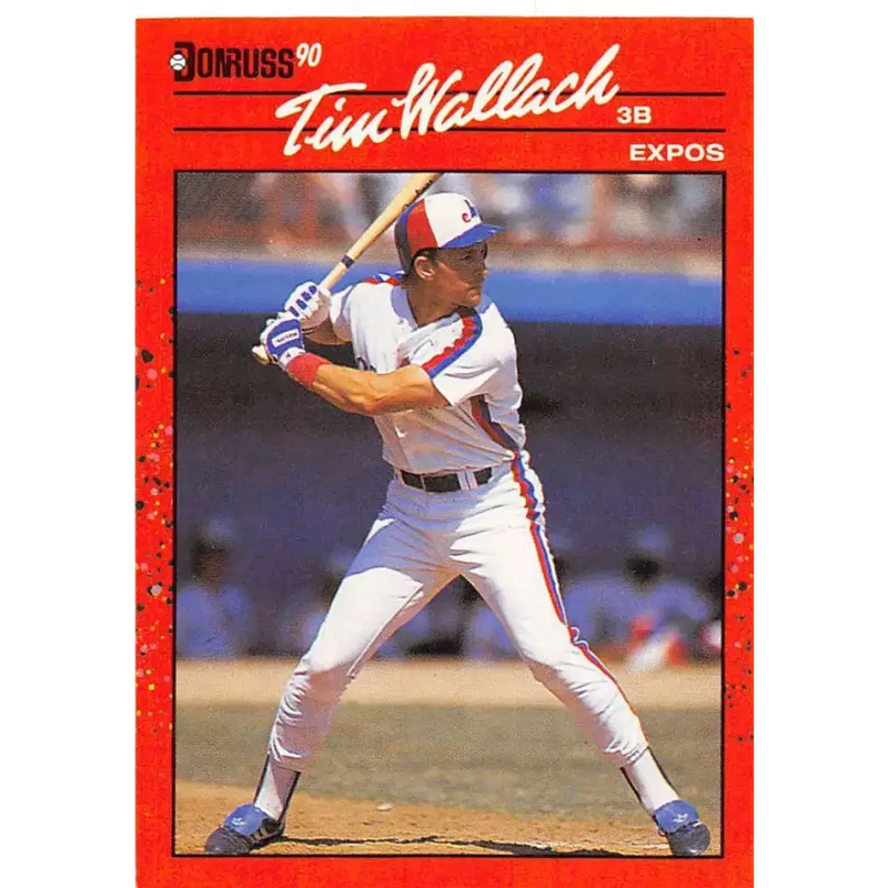 1990 Donruss #220 Tim Wallach VG-EX Montreal Expos Baseball Card - Baseball Card Single