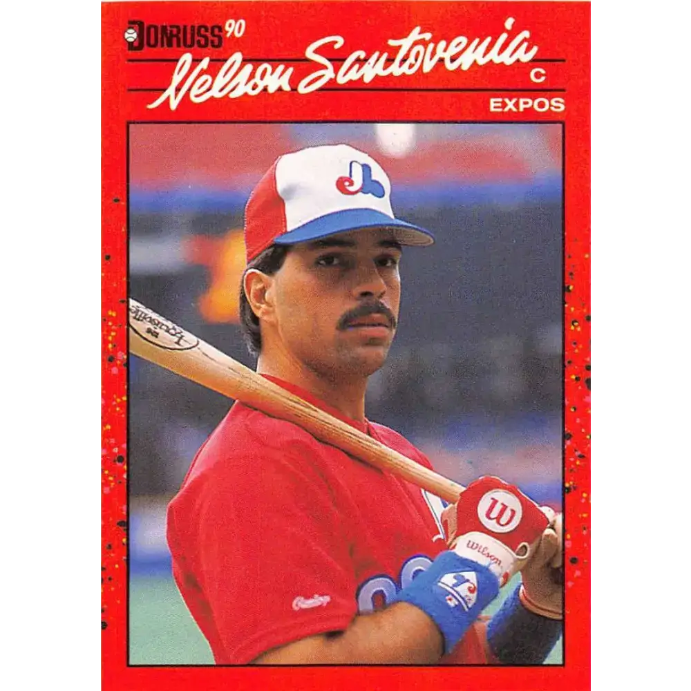 1990 Donruss #224 Nelson Santovenia VG-EX Montreal Expos Baseball Card - Baseball Card Single
