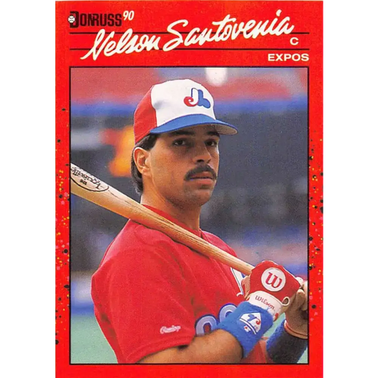 1990 Donruss #224 Nelson Santovenia VG-EX Montreal Expos Baseball Card - Baseball Card Single