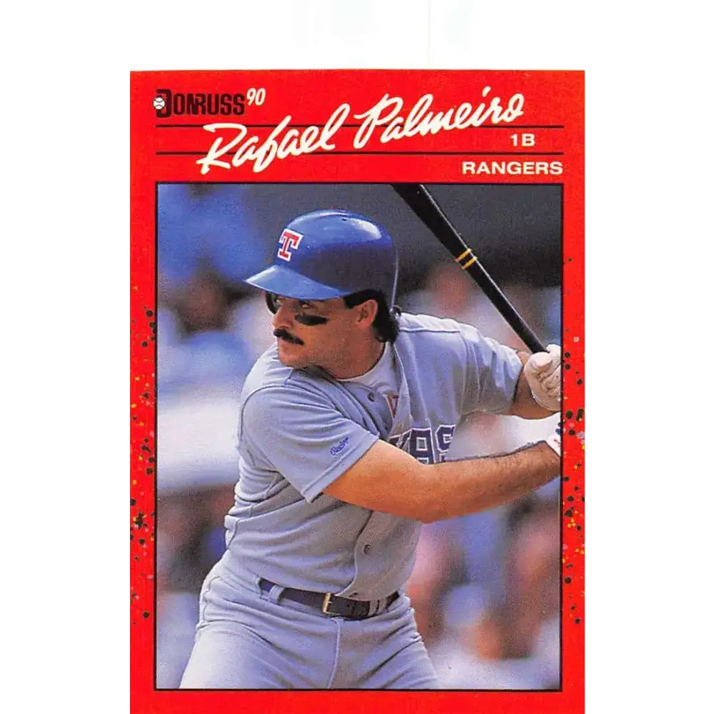 1990 Donruss #225 Rafael Palmeiro VG-EX Texas Rangers Baseball Card - Baseball Card Single