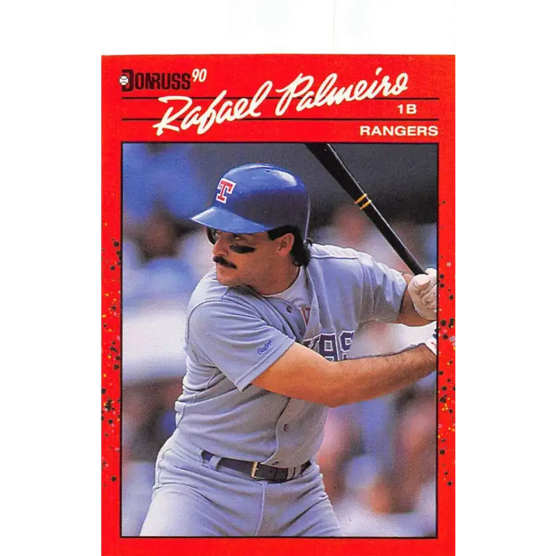 1990 Donruss #225 Rafael Palmeiro VG-EX Texas Rangers Baseball Card - Baseball Card Single