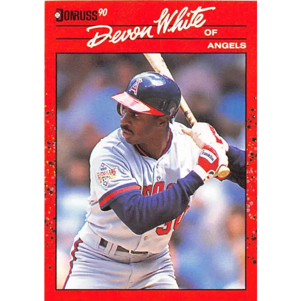 1990 Donruss #226 Devon White VG-EX California Angels Baseball Card - Baseball Card Single