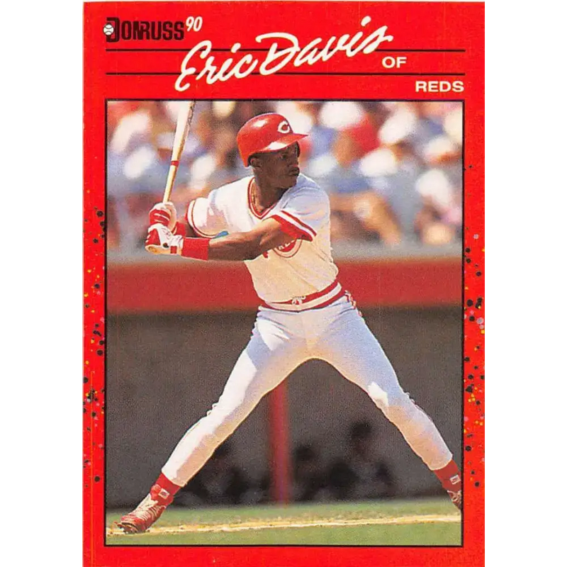 1990 Donruss #233 Eric Davis VG-EX Cincinnati Reds Baseball Card - Baseball Card Single