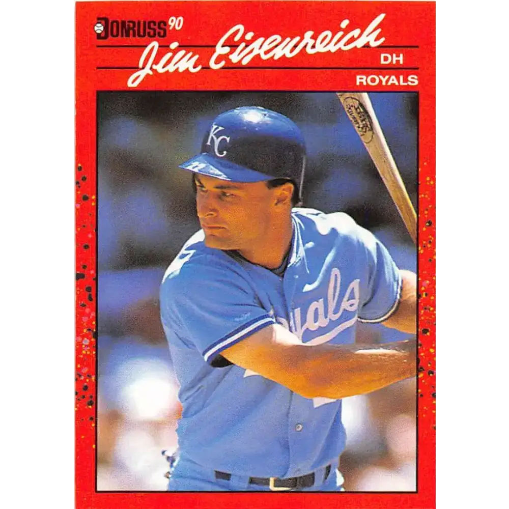 1990 Donruss #238 Jim Eisenreich VG-EX Kansas City Royals Baseball Card - Baseball Card Single