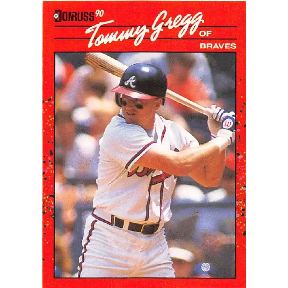 1990 Donruss #239 Tommy Gregg VG-EX Atlanta Braves Baseball Card - Baseball Card Single