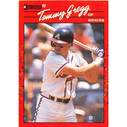 1990 Donruss #239 Tommy Gregg VG-EX Atlanta Braves Baseball Card - Baseball Card Single