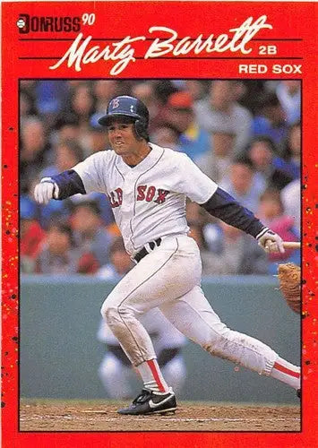 1990 Donruss #240 Marty Barrett NM Near Mint Red Sox - Baseball Card Single