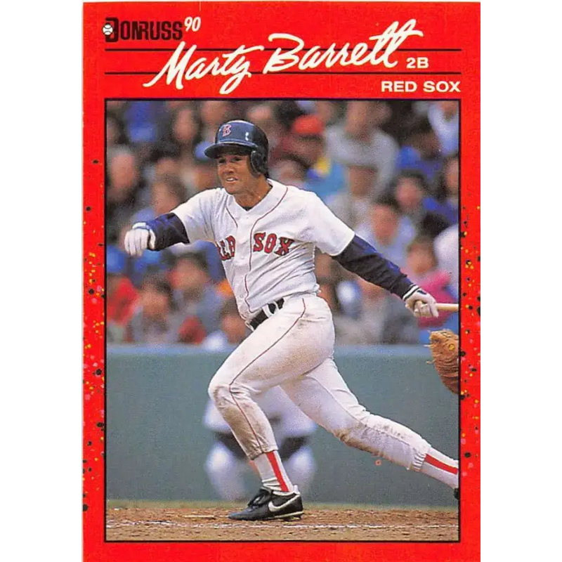 1990 Donruss #240 Marty Barrett VG-EX Boston Red Sox Baseball Card - Baseball Card Single