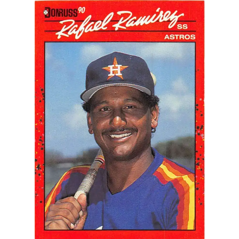 1990 Donruss #241 Rafael Ramirez VG-EX Houston Astros Baseball Card - Baseball Card Single