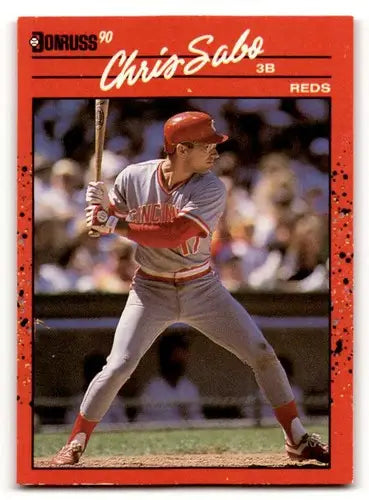 1990 Donruss #242 Chris Sabo Cincinnati Reds Baseball Cards EX/NM ID:59574 - Baseball Card Single