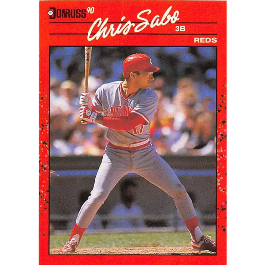 1990 Donruss #242 Chris Sabo VG-EX Cincinnati Reds Baseball Card - Baseball Card Single