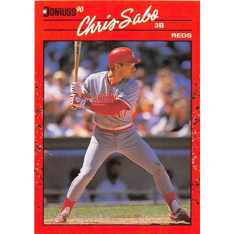1990 Donruss #242 Chris Sabo VG-EX Cincinnati Reds Baseball Card - Baseball Card Single