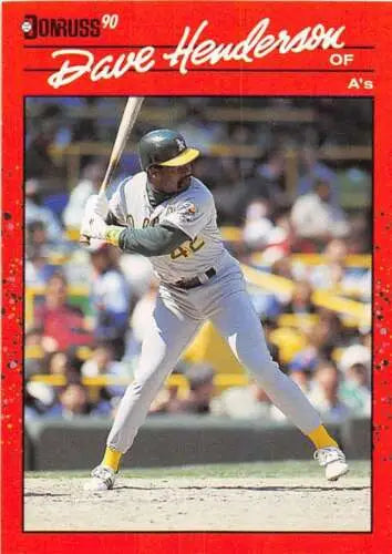 1990 Donruss #243 Dave Henderson baseball card with original gloss for collectors