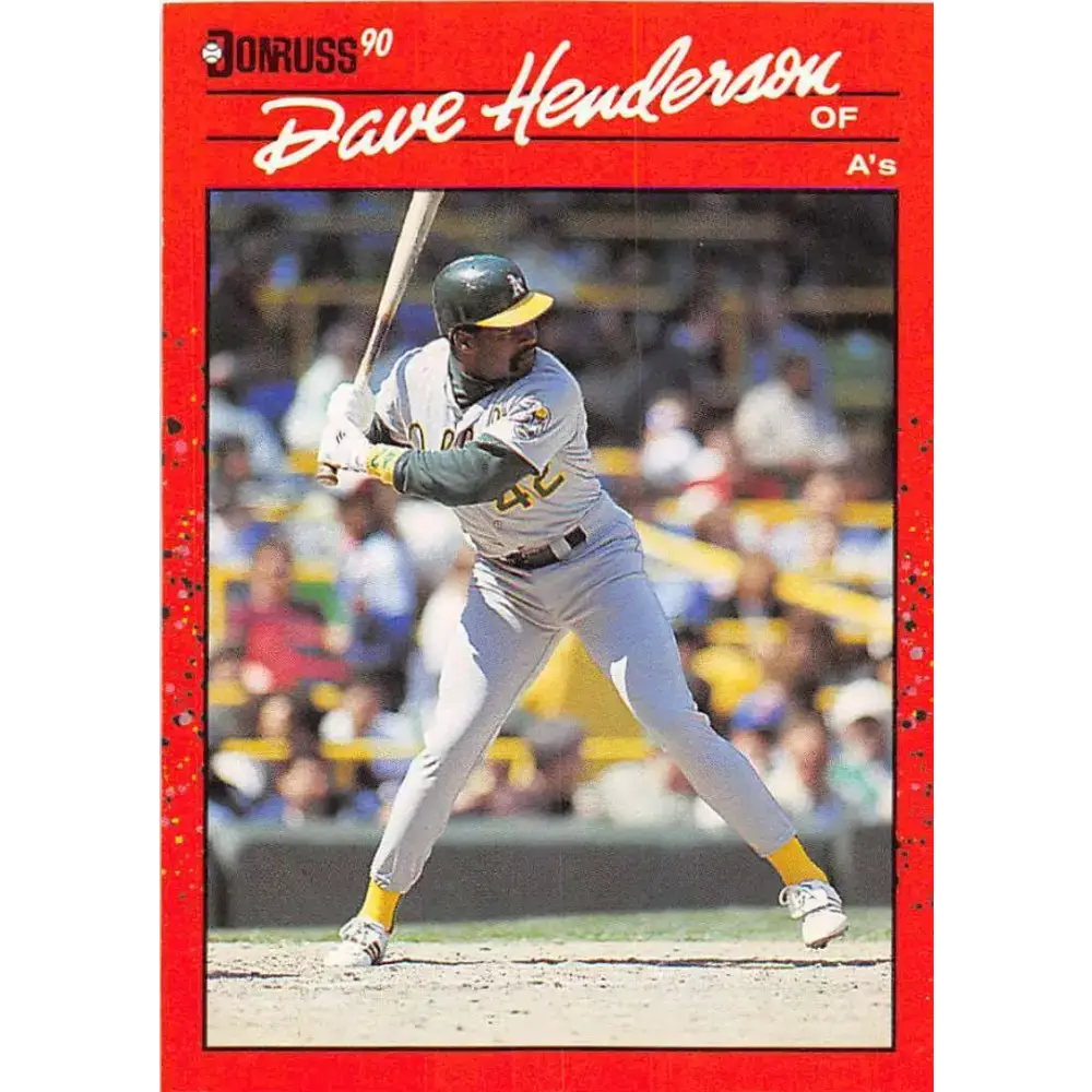 1990 Donruss #243 Dave Henderson VG-EX Oakland Athletics Baseball Card - Baseball Card Single