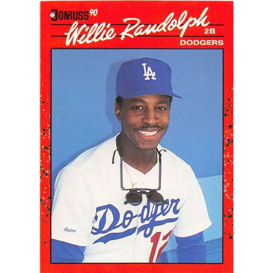 1990 Donruss #250 Willie Randolph VG-EX Los Angeles Dodgers Baseball Card - Baseball Card Single