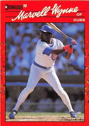 Original gloss 1990 Donruss Marvell Wynne baseball card NM-MT Cubs