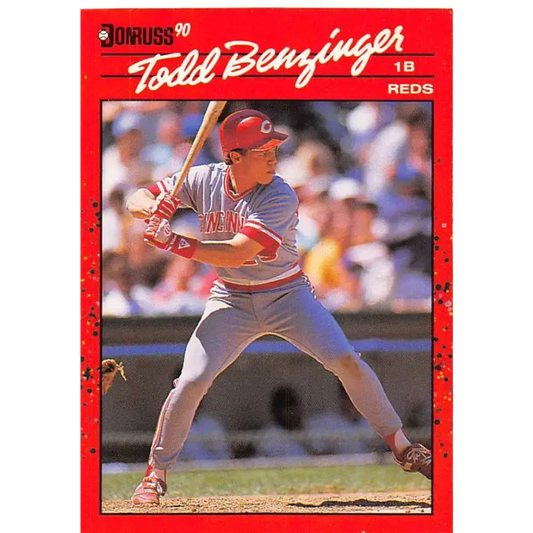 1990 Donruss #257 Todd Benzinger VG-EX Cincinnati Reds Baseball Card - Baseball Card Single