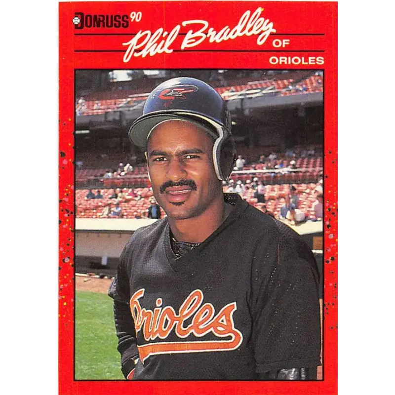 1990 Donruss #259 Phil Bradley VG-EX Baltimore Orioles Baseball Card - Baseball Card Single