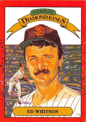 Original gloss 1990 Donruss Ed Whitson Padres baseball card NM-MT Simply Sandoval