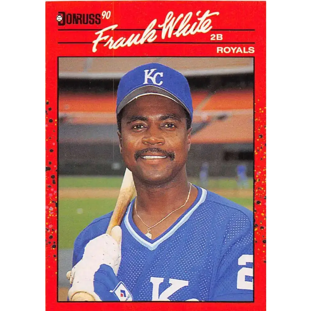 1990 Donruss #262 Frank White VG-EX Kansas City Royals Baseball Card - Baseball Card Single