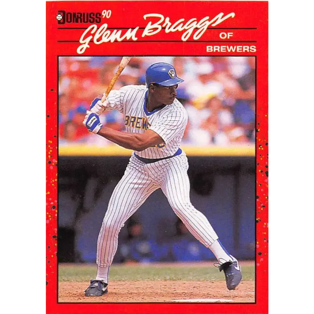 1990 Donruss #264 Glenn Braggs VG-EX Milwaukee Brewers Baseball Card - Baseball Card Single