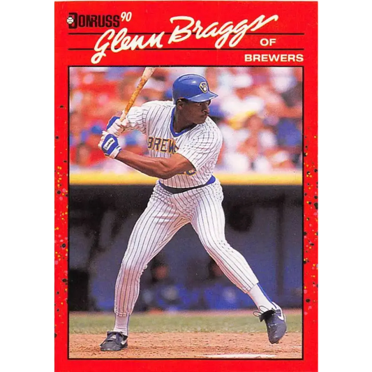 1990 Donruss #264 Glenn Braggs VG-EX Milwaukee Brewers Baseball Card - Baseball Card Single