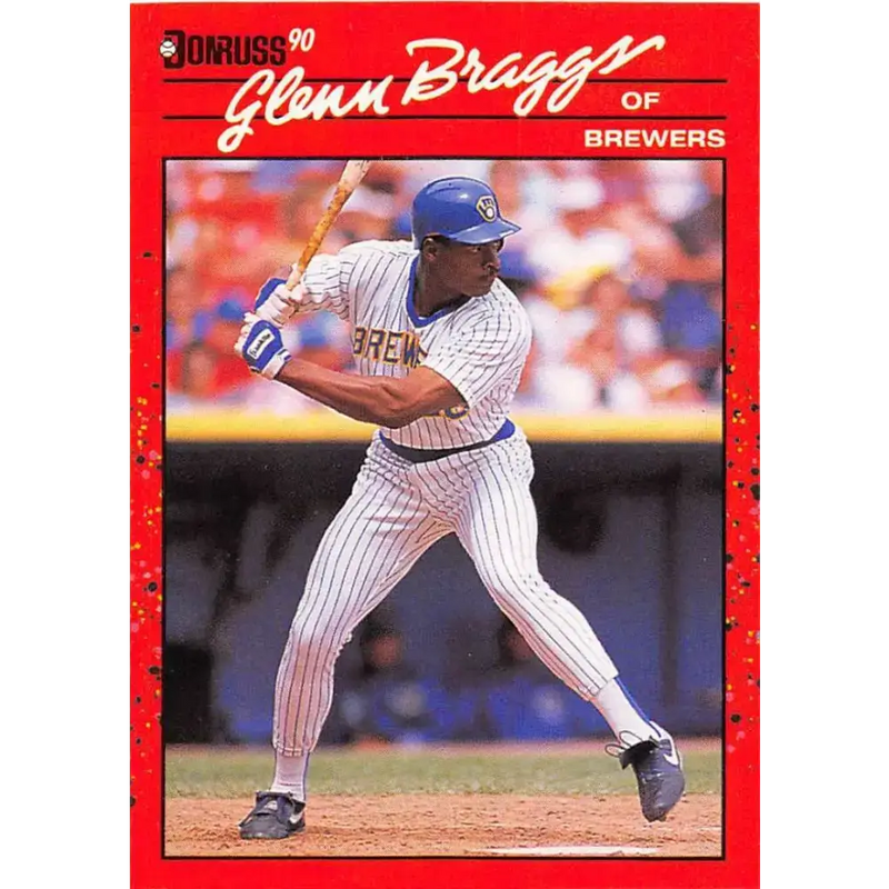 1990 Donruss #264 Glenn Braggs VG-EX Milwaukee Brewers Baseball Card - Baseball Card Single