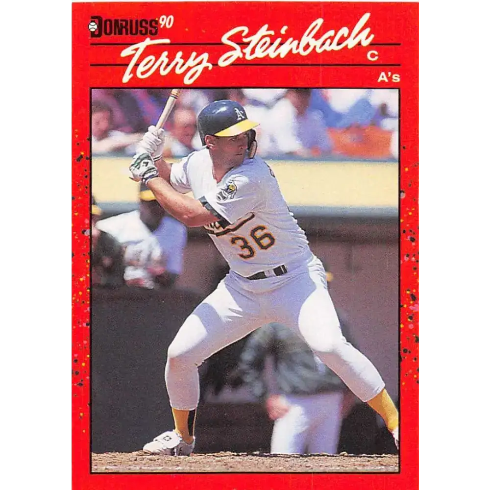 1990 Donruss #268 Terry Steinbach VG-EX Oakland Athletics Baseball Card - Baseball Card Single