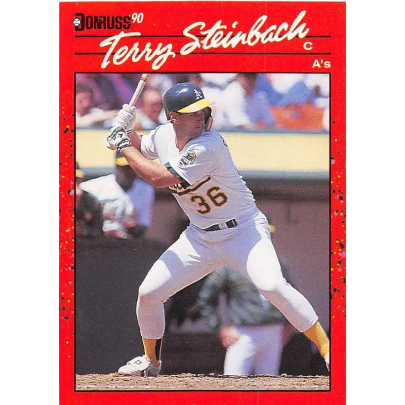 1990 Donruss #268 Terry Steinbach VG-EX Oakland Athletics Baseball Card - Baseball Card Single