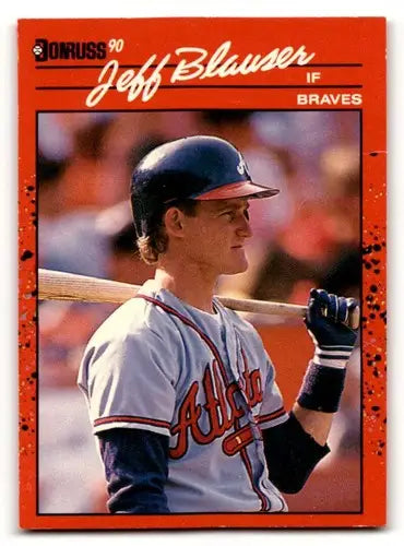 Original gloss Jeff Blauser Atlanta Braves baseball card 1990 Donruss #271