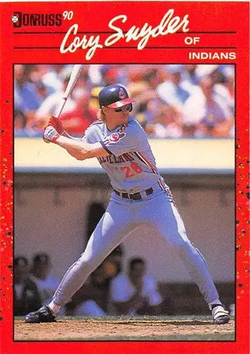 Original gloss 1990 Donruss Cory Snyder baseball card NM-MT Indians ID4960