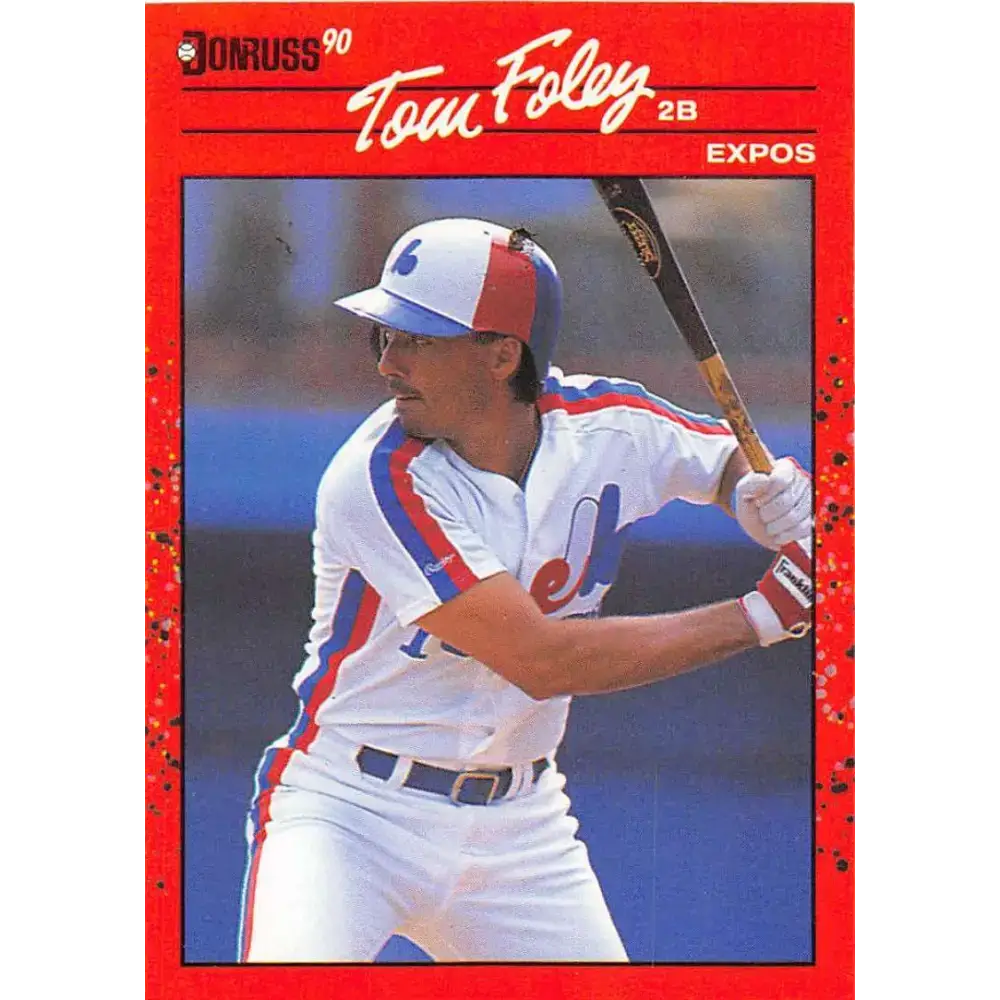 1990 Donruss #274 Tom Foley VG-EX Montreal Expos Baseball Card - Baseball Card Single