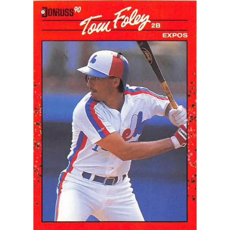 1990 Donruss #274 Tom Foley VG-EX Montreal Expos Baseball Card - Baseball Card Single