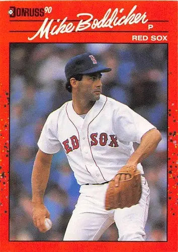 Original gloss 1990 Donruss Mike Boddicker Red Sox baseball card high quality image