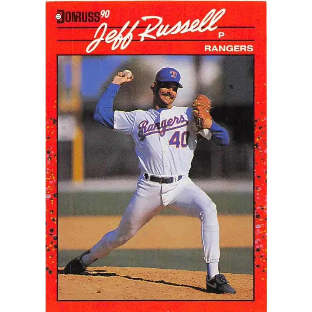 1990 Donruss #284 Jeff Russell VG-EX Texas Rangers Baseball Card - Baseball Card Single