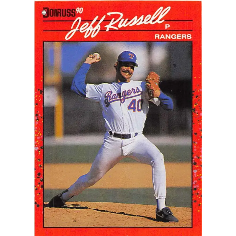 1990 Donruss #284 Jeff Russell VG-EX Texas Rangers Baseball Card - Baseball Card Single