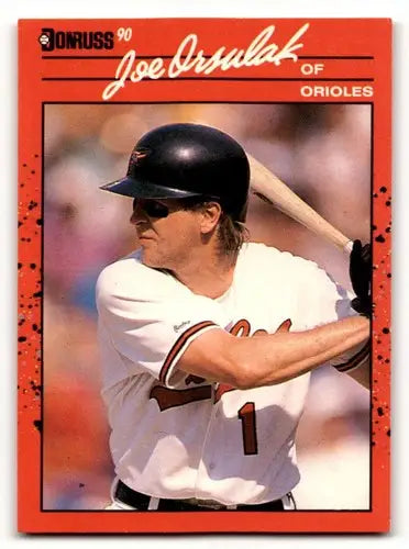 Original gloss 1990 Donruss Joe Orsulak Baltimore Orioles baseball card image