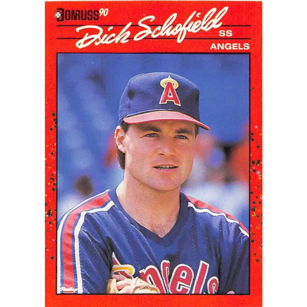 1990 Donruss #288 Dick Schofield VG-EX California Angels Baseball Card - Baseball Card Single